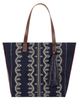 Delicate Embroidery Tote Shoulder Bag with Tassel