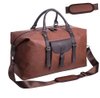 Durable Large Capacity Leather Nylon Duffel Travel Bag for Men