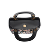 Trendsetting Beaded Pattern Leather Handheld Crossbody Handbag with Inner Flap