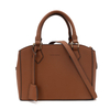Elegant Brown PU Leather Handbag with Timeless Design