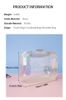 Octagonal Transparent Acrylic Clutch with Rainbow-like Sheen