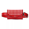 Charming Chic Rivet Leather Chest Waist Bag with Zipper Closure for Women